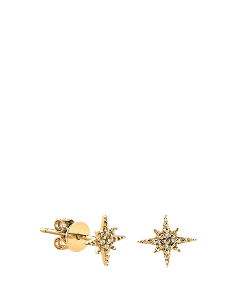 Sydney Evan Starburst Diamond Single Stud Earring