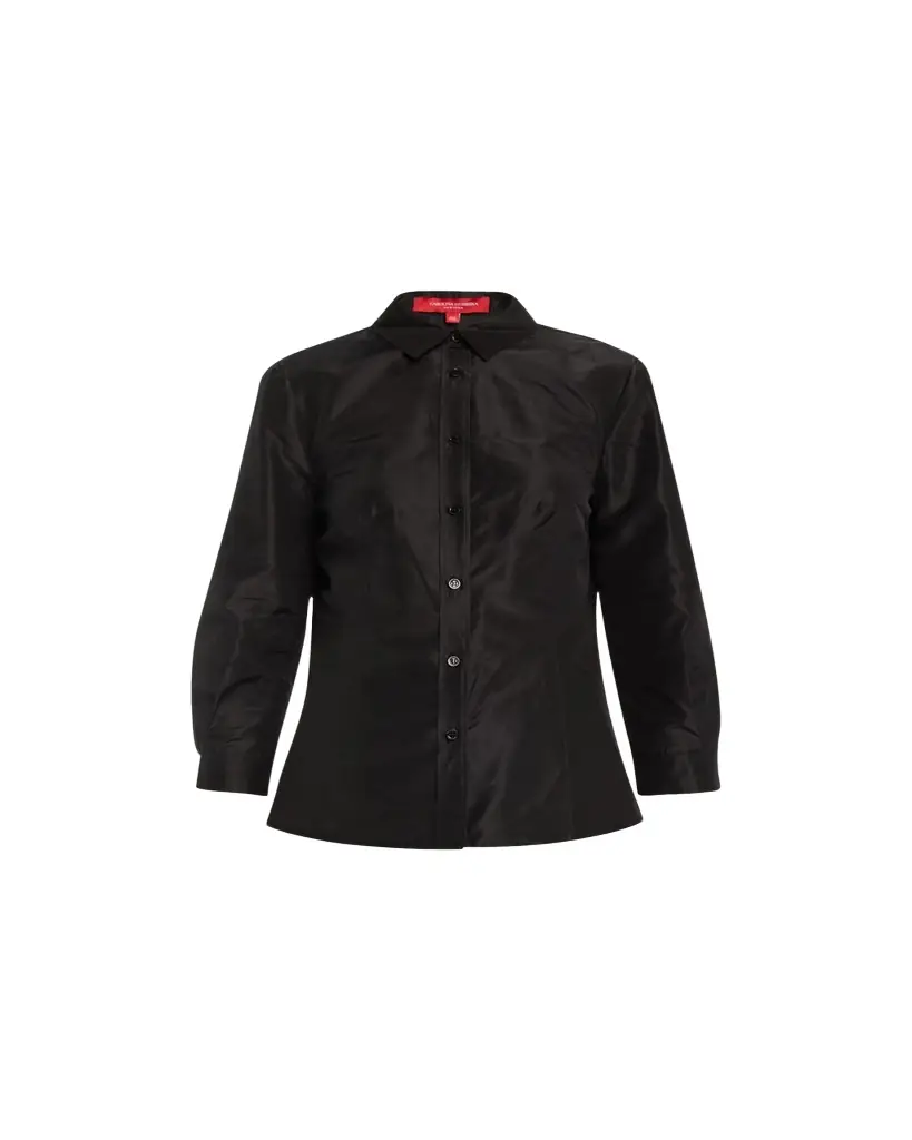 Carolina Herrera Taffeta Button-Front Shirt