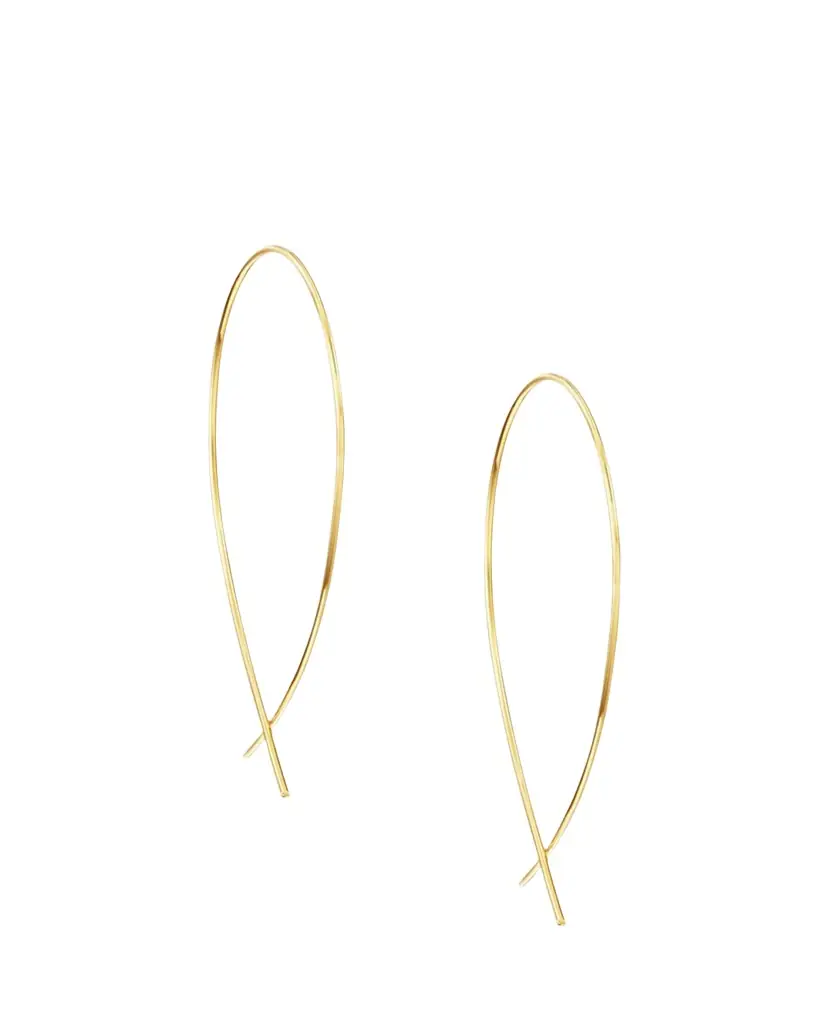 Lana 14K Gold Small Upside Down Hoop Earrings