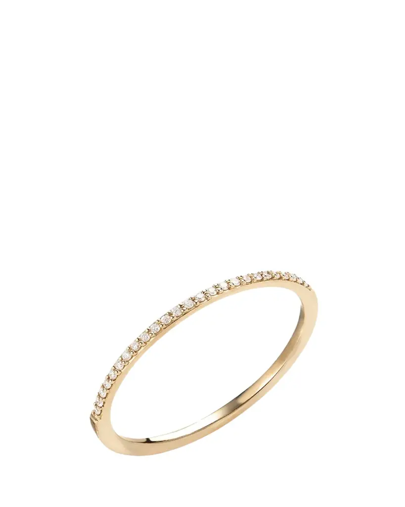 Lana 14K Gold Thin Flawless Diamond Stack Ring