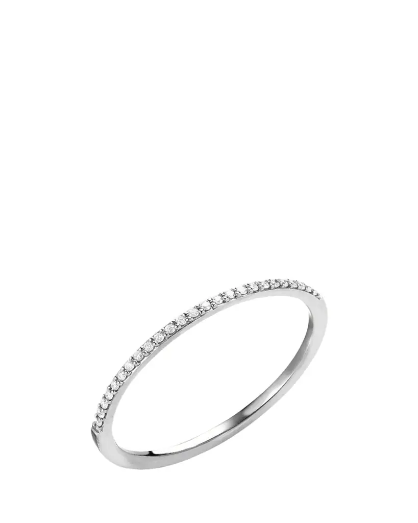 Lana 14K Gold Thin Flawless Diamond Stack Ring