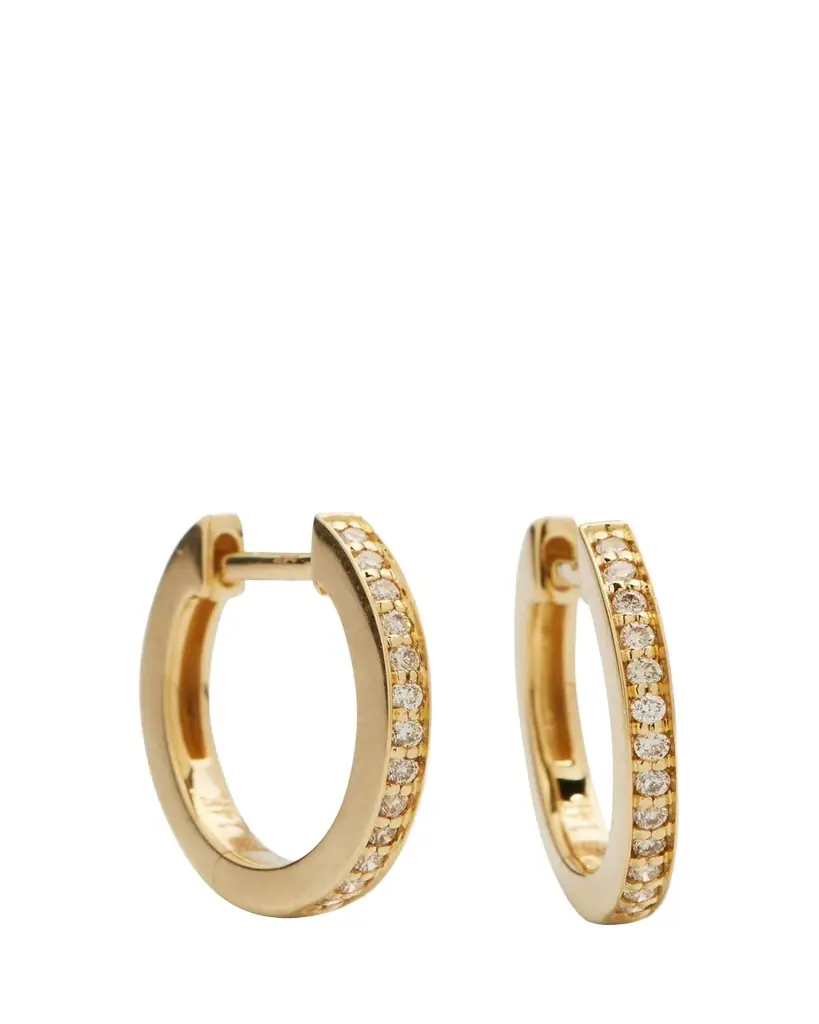 Sydney Evan 14k Diamond Small Huggie Hoop Earrings