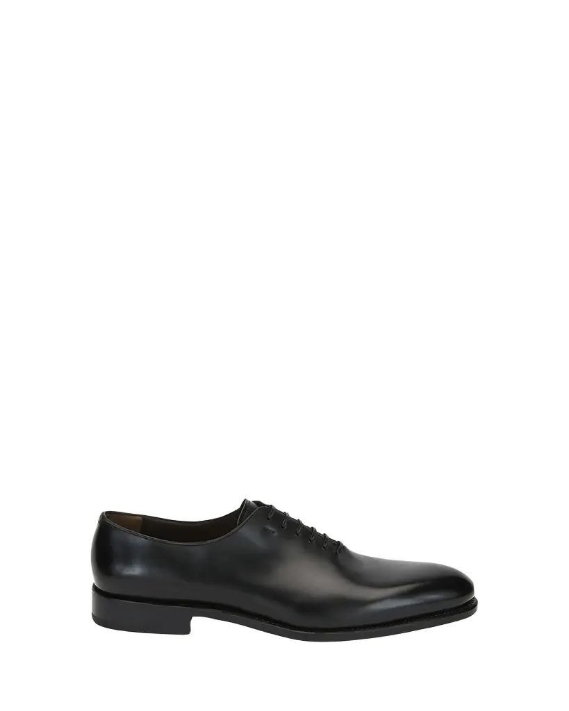 Ferragamo Men's Angiolo Tramezza Whole-Cut Leather Lace-Up Shoes
