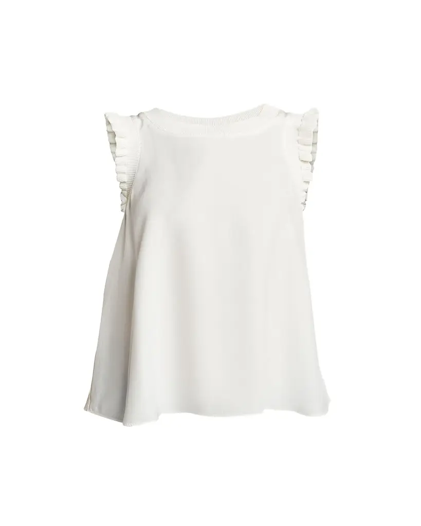 Cinq a Sept Tous Les Jours Lenore Crewneck Sleeveless Silk Top