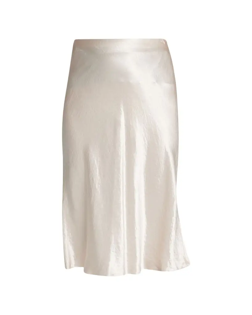 Vince Satin Slip Midi Skirt