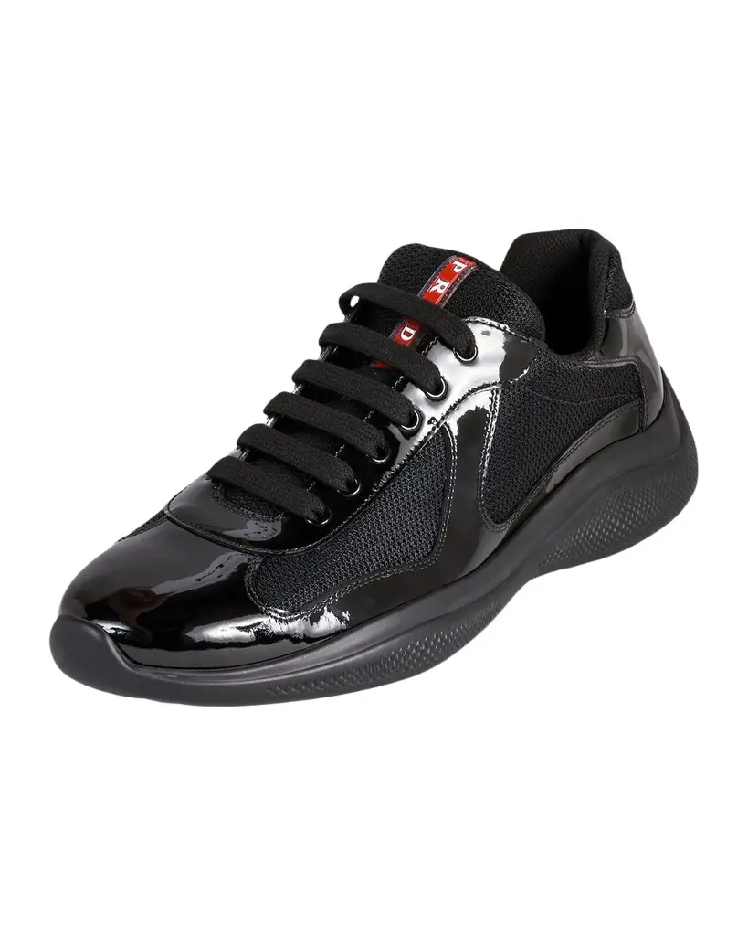 Prada Men's America's Cup Patent Leather Sneakers