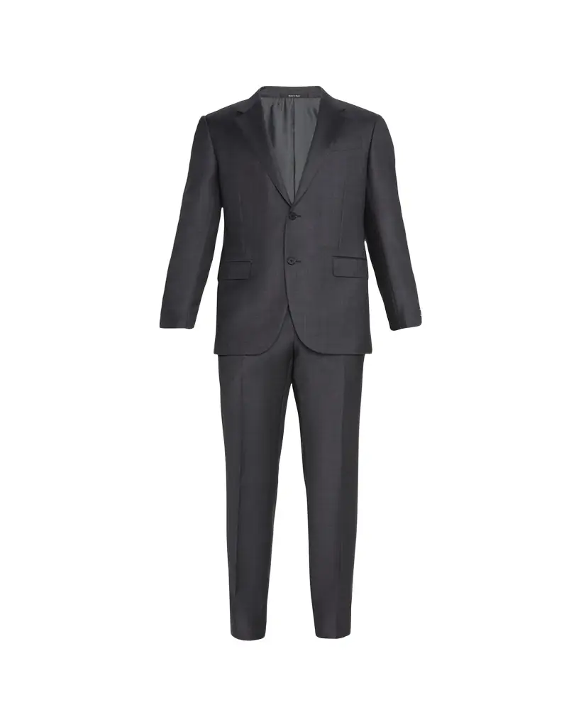 ZEGNA Men's Wool Tic-Weave Suit