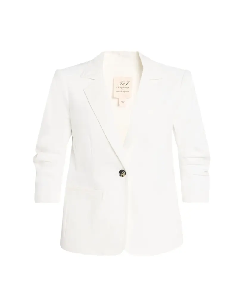 Cinq a Sept Khloe Crepe 3/4-Sleeve Blazer
