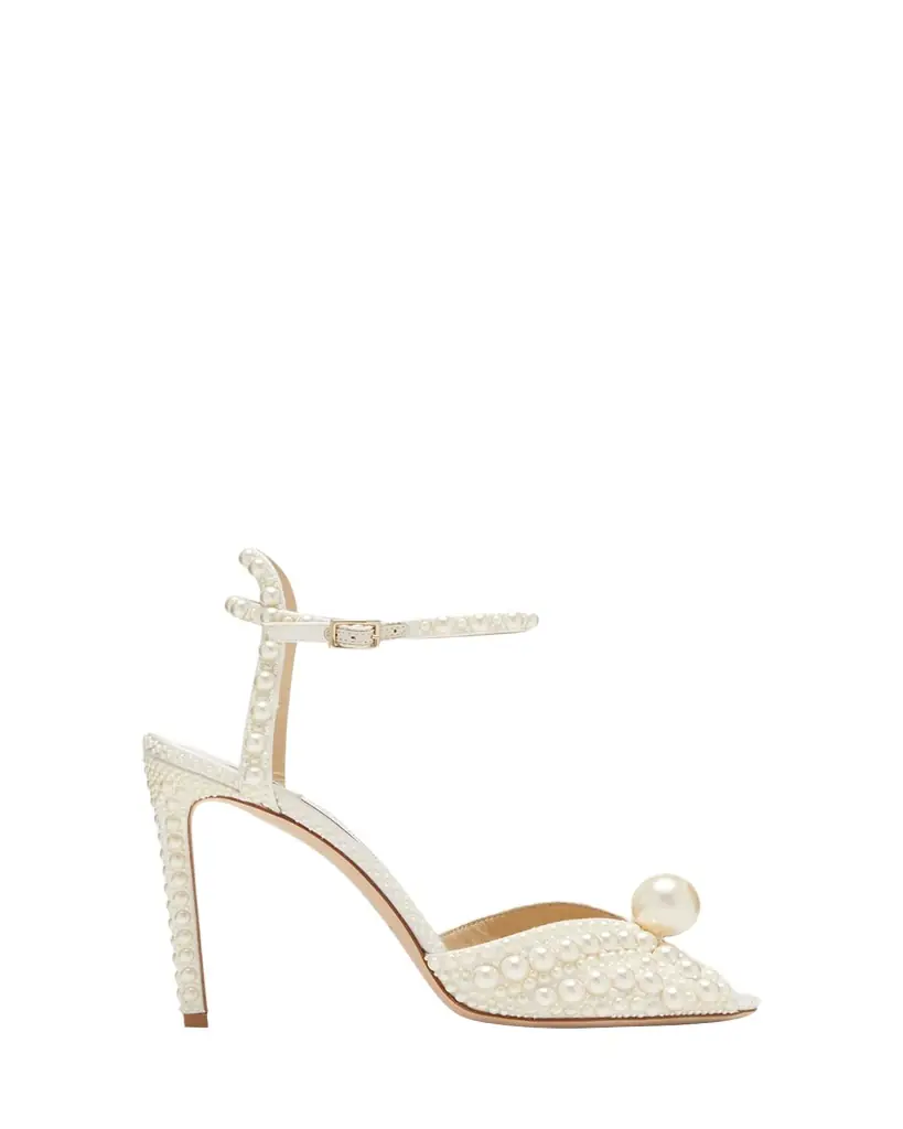 Jimmy Choo Sacora Faux Pearl Sandals