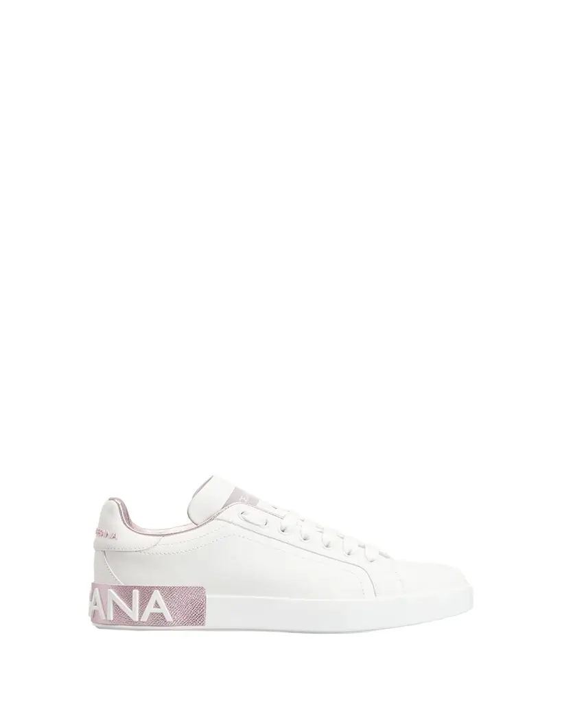 Dolce & Gabbana Portofino Bicolor Logo Low-Top Sneakers