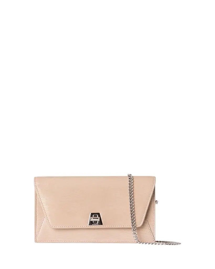 Akris Anouk Lizard-Print Clutch Bag w/ Chain