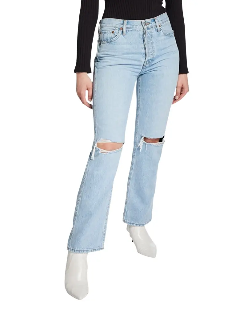 RE/DONE High-Rise Loose Rigid Straight-Leg Jeans