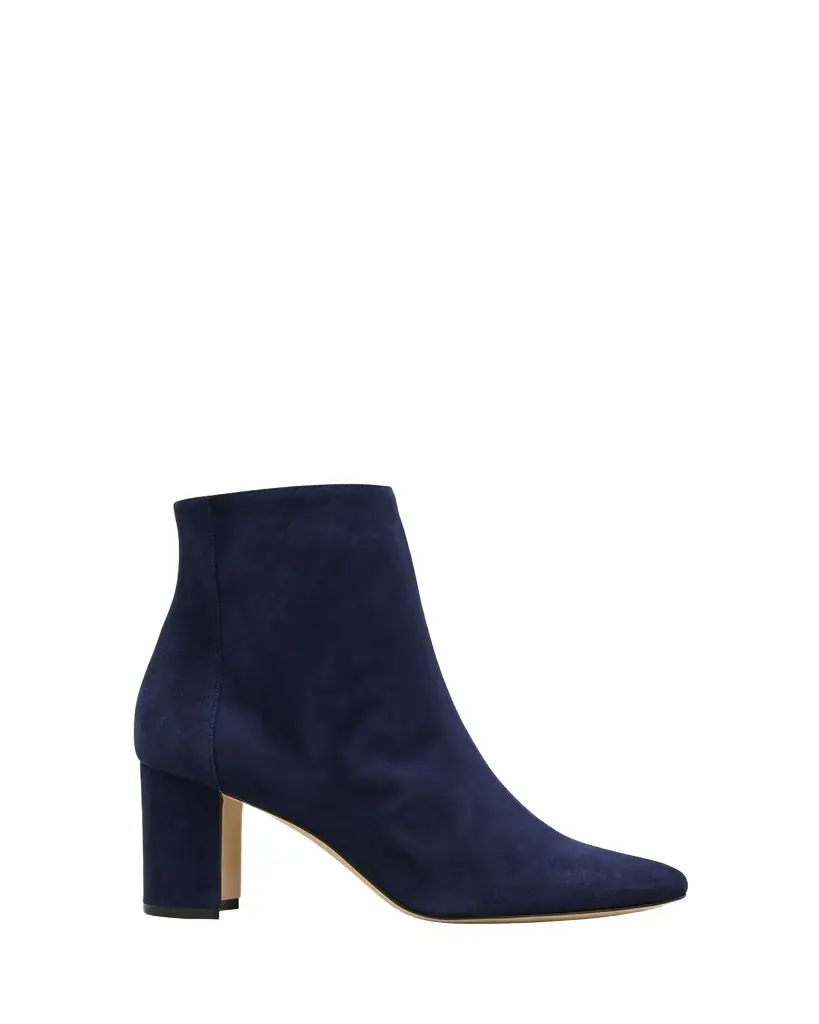 Manolo Blahnik Rosie Suede Zip Ankle Booties - Women's Shoes