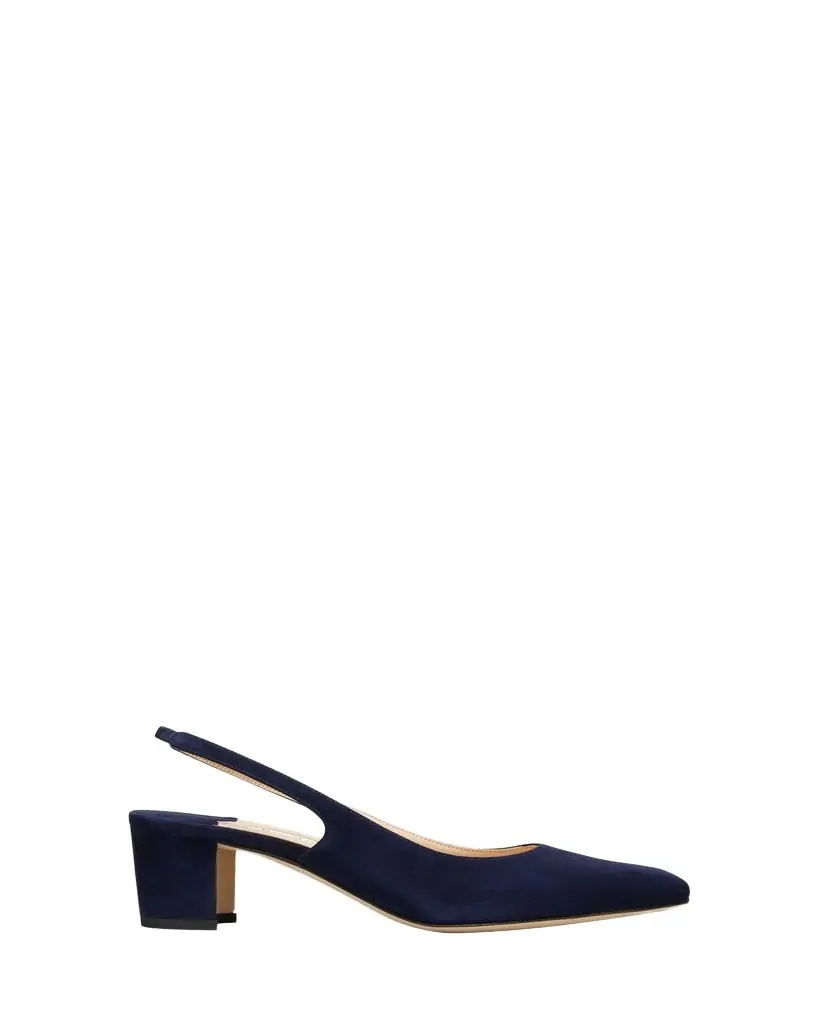 Manolo Blahnik Allurasan Suede Slingback Pumps