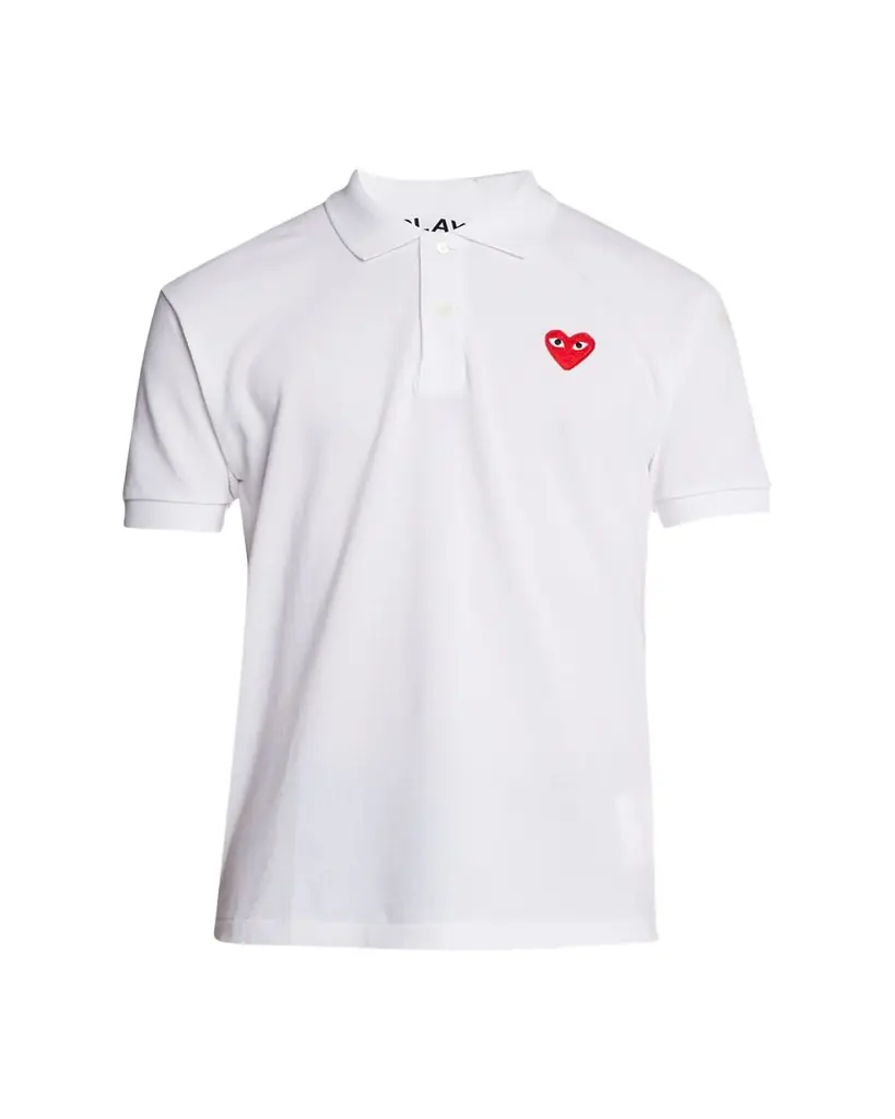 Comme des Garcons Men's Polo Shirt with Heart