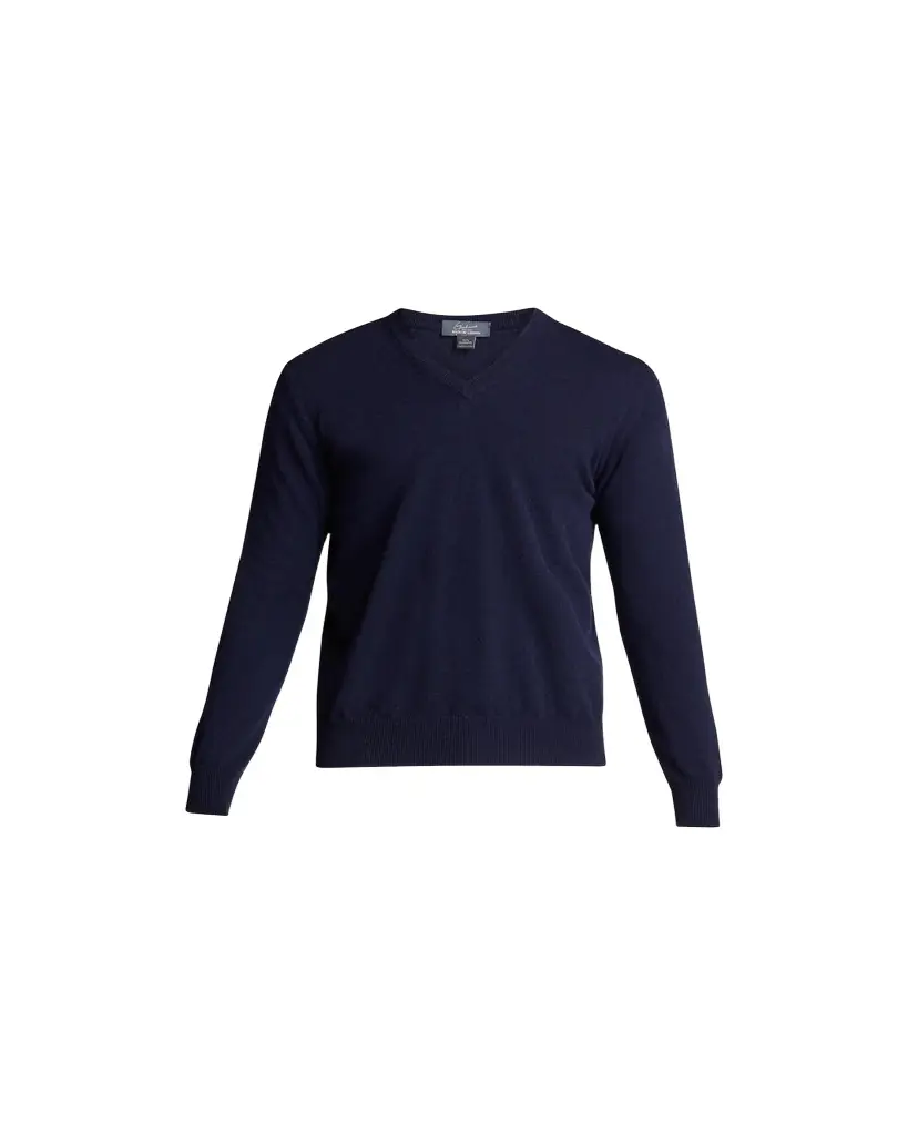 Bergdorf Goodman Men's Classic 12GG Cashmere V-Neck Sweater