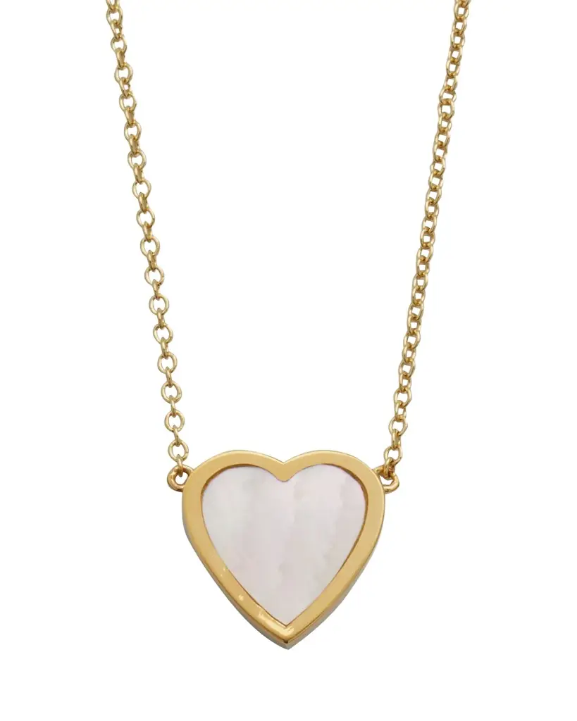 Jennifer Meyer 18k Mini Inlay Heart Necklace