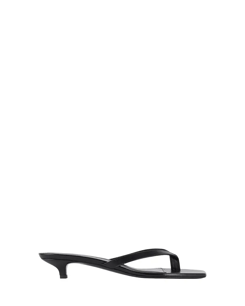 Toteme Thong Leather Kitten-Heel Mules