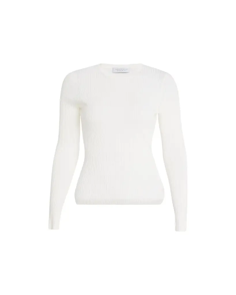 Gabriela Hearst Browning Cashmere Ribbed Top