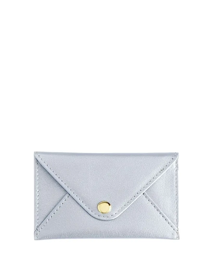 ROYCE New York Monogrammed Leather Envelope Style Card Holder