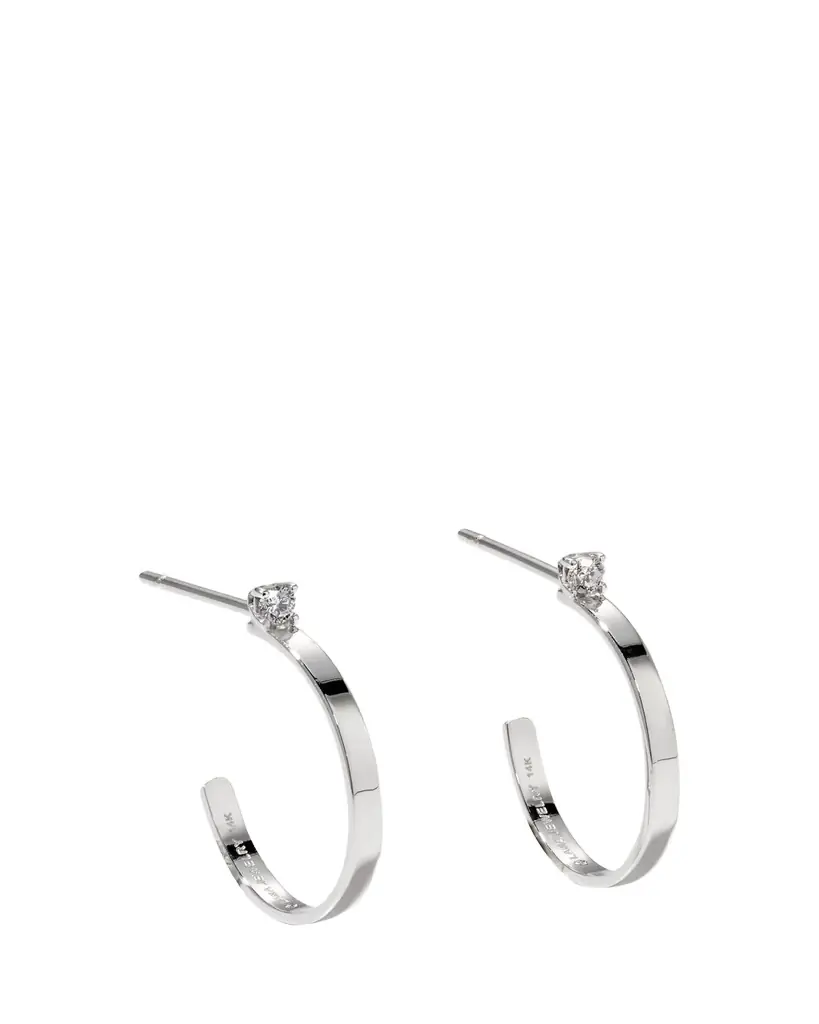 Lana 14K Gold Solo Diamond Hoop Earrings