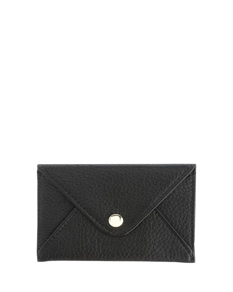 ROYCE New York Monogrammed Leather Envelope Style Card Holder