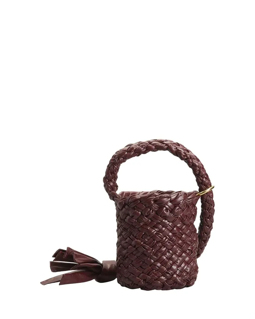 Bottega Veneta Kalimero Intrecciato Pleated Bucket Bag