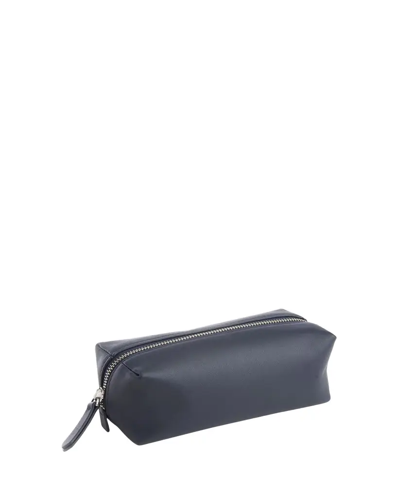 ROYCE New York Monogrammed Leather Zippered Utility Bag