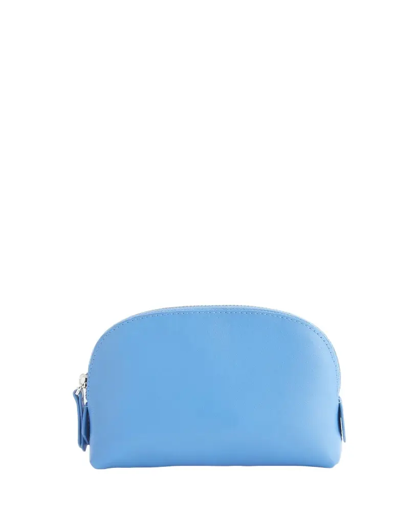 ROYCE New York Monogrammed Compact Leather Cosmetic Bag, Personalized