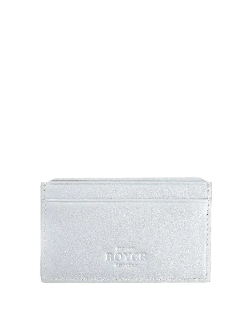 ROYCE New York Monogrammed RFID Blocking Leather Card Wallet