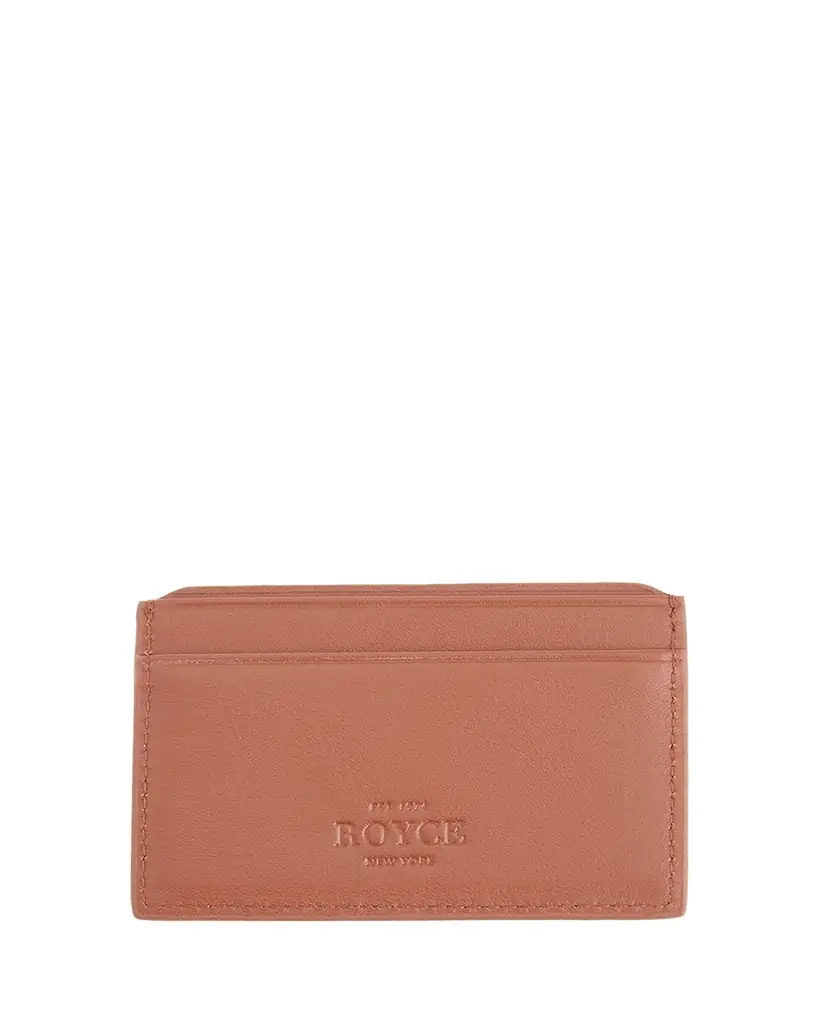 ROYCE New York Monogrammed RFID Blocking Leather Card Wallet