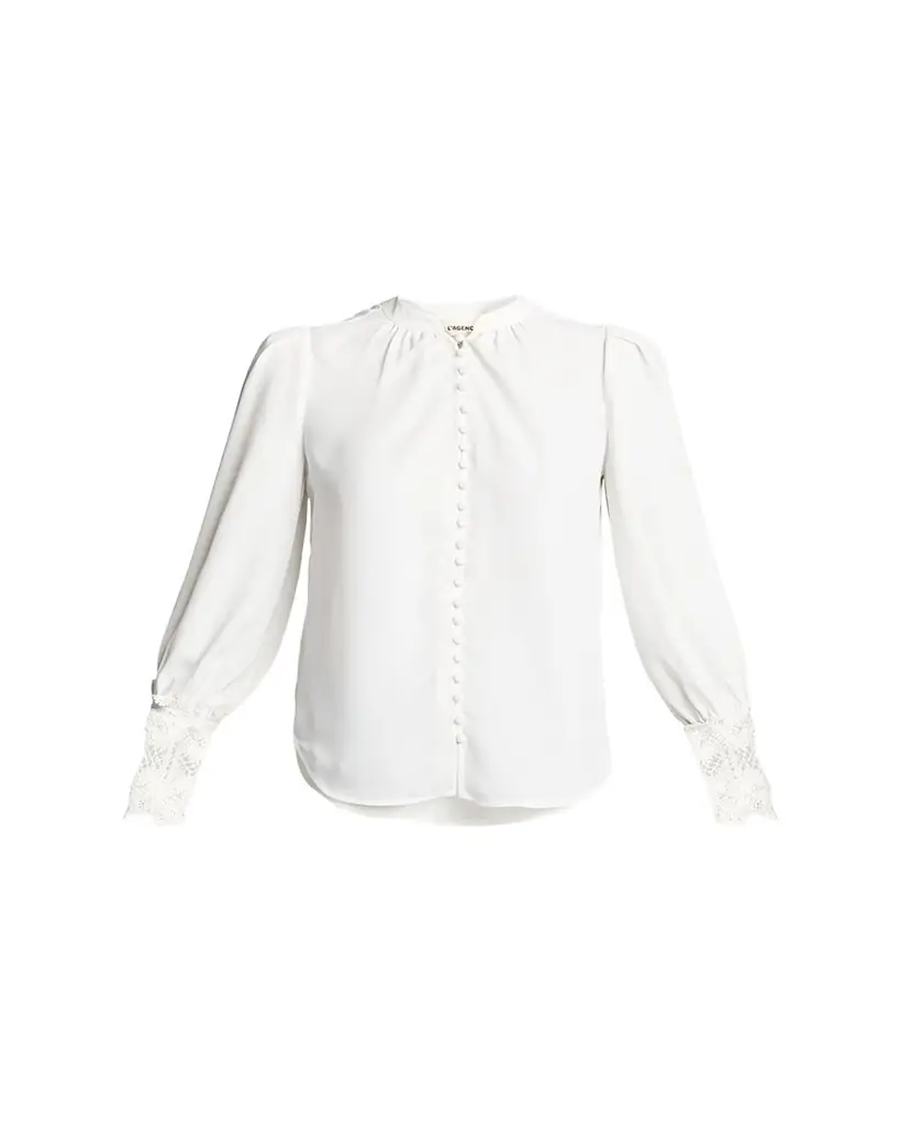 L'Agence Ava Lace-Cuff Blouse