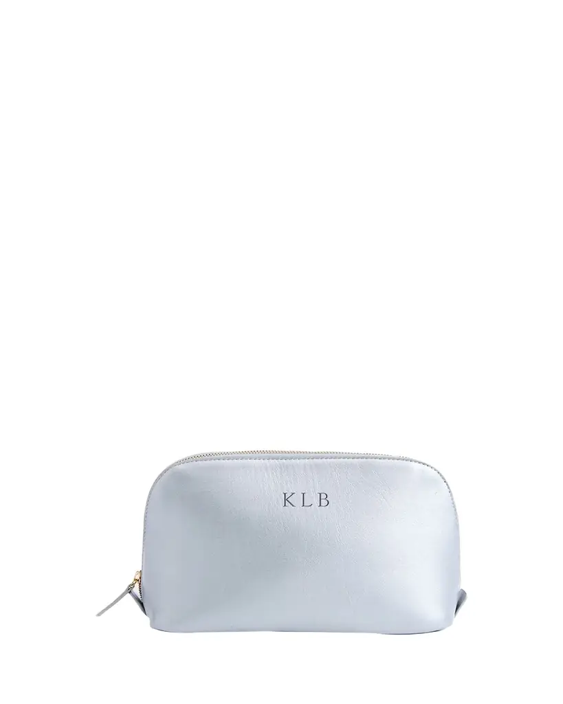 ROYCE New York Monogrammed Large Leather Cosmetic Bag, Personalized