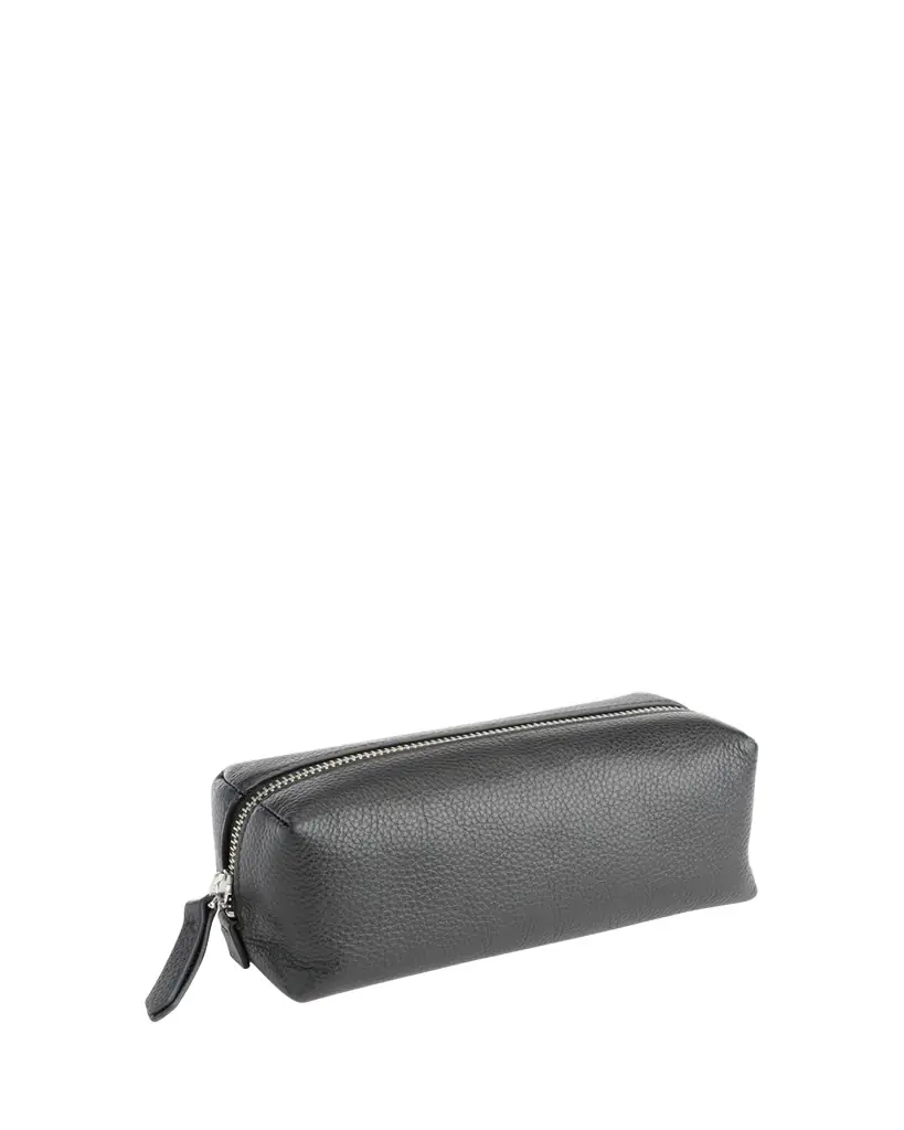 ROYCE New York Monogrammed Leather Zippered Utility Bag