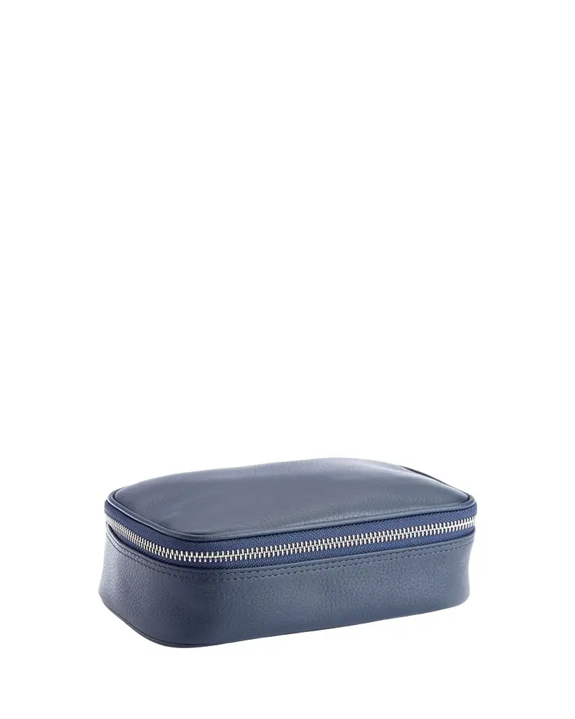 ROYCE New York Monogrammed Travel Tech Organizer Leather Case