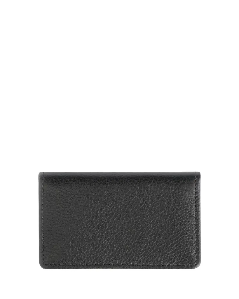 ROYCE New York Monogrammed Leather Card Holder Wallet