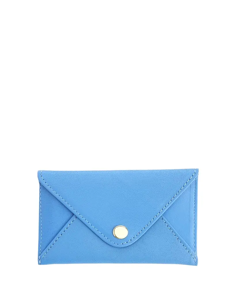 ROYCE New York Monogrammed Leather Envelope Style Card Holder - Women's Accessories