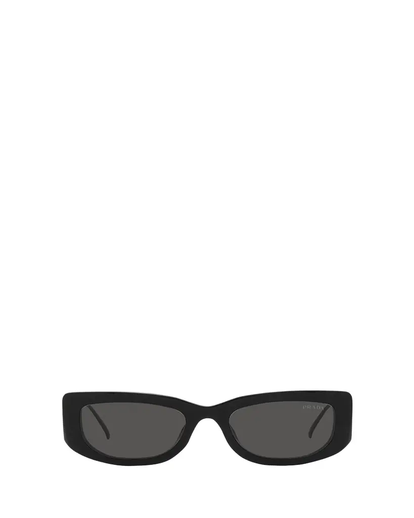 Prada Triangle Logo Rectangle Acetate & Metal Sunglasses