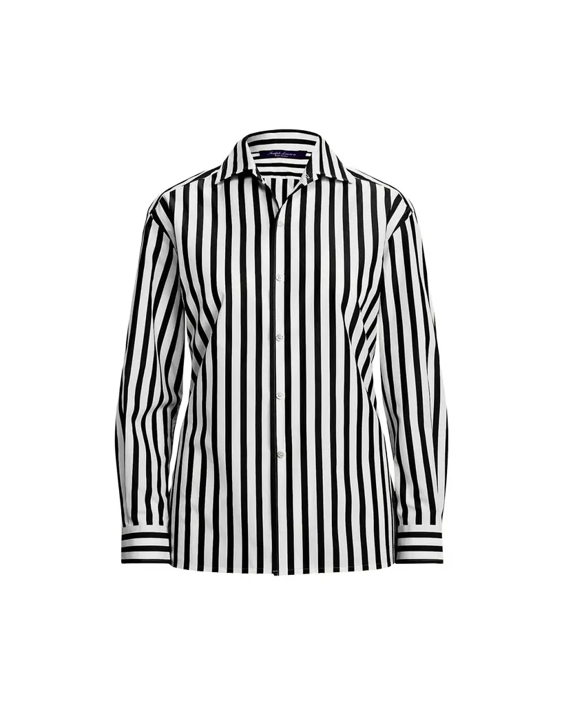 Ralph Lauren Collection Capri Relaxed-Fit Striped Cotton Shirt