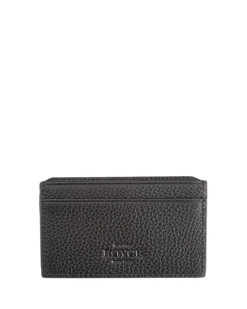 ROYCE New York Monogrammed RFID Blocking Leather Card Wallet