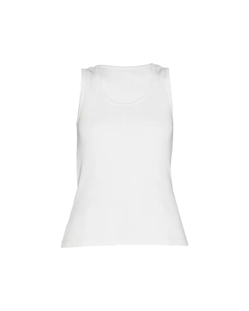 Bottega Veneta Dry Stretch Cotton Ribbed Tank Top