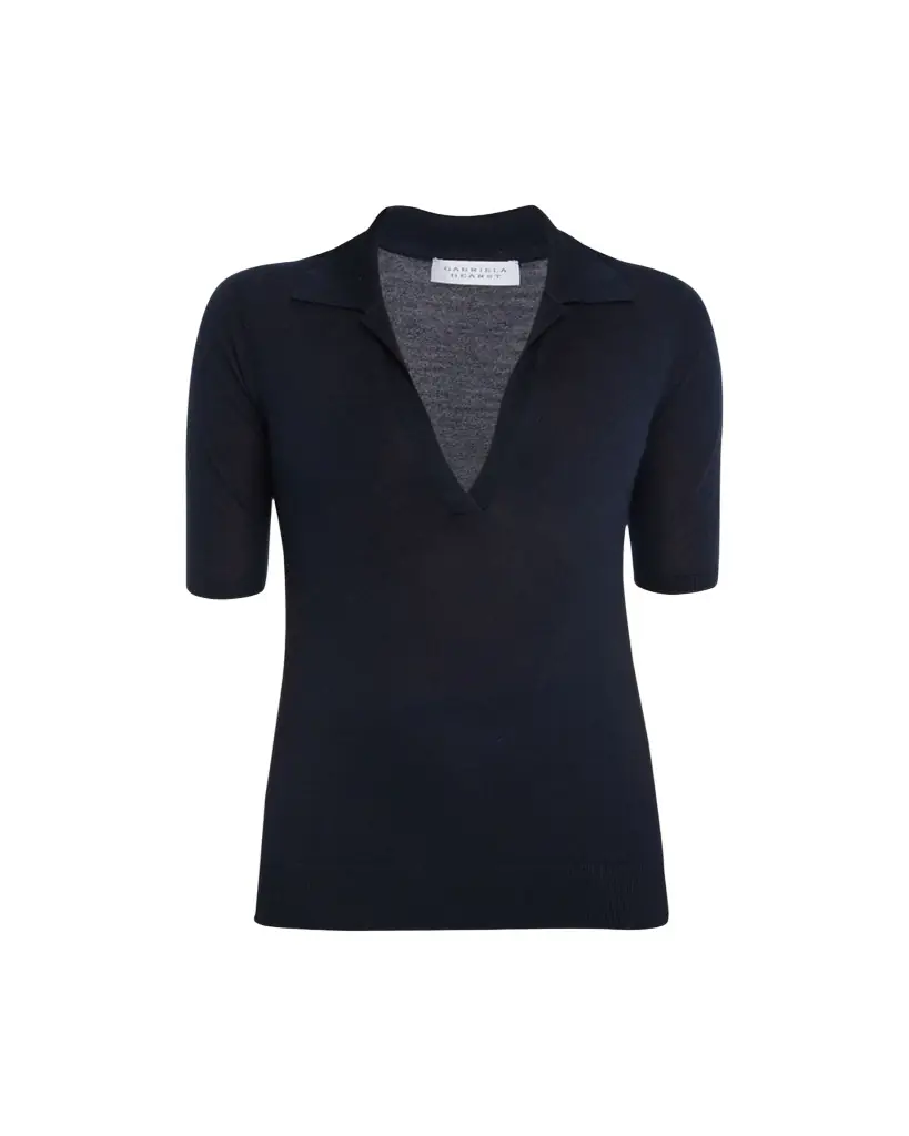 Gabriela Hearst Frank Cashmere Polo Top