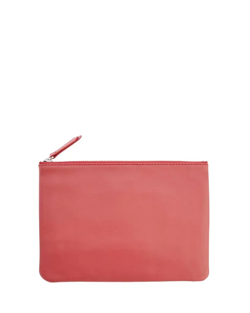 ROYCE New York Monogrammed Leather Zuppered Travel Organizer Pouch
