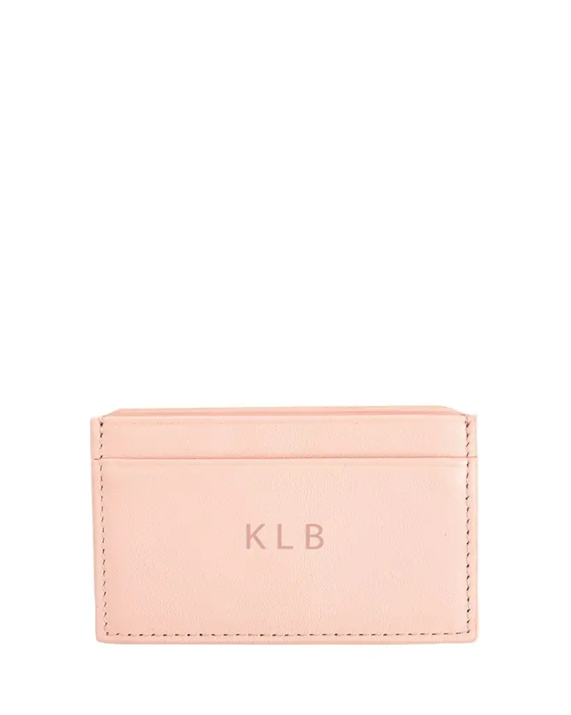 ROYCE New York Monogrammed RFID Blocking Leather Card Wallet
