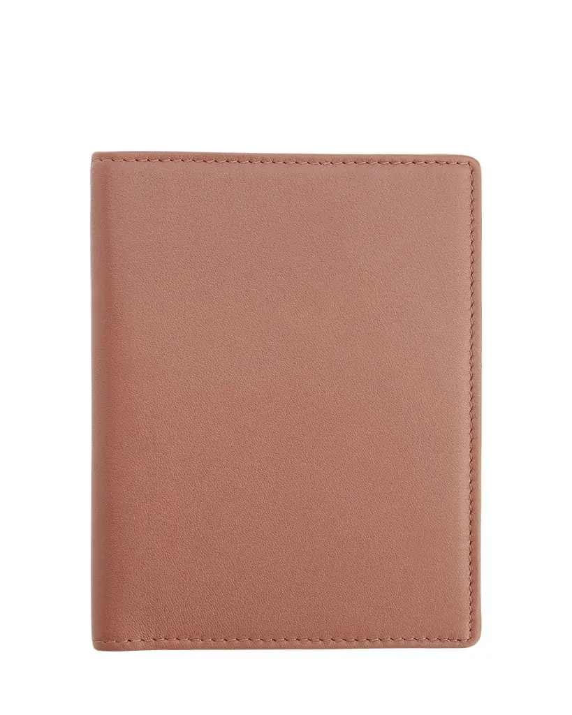 ROYCE New York Personalized Leather RFID-Blocking Passport Wallet with Vaccine Card Pocket
