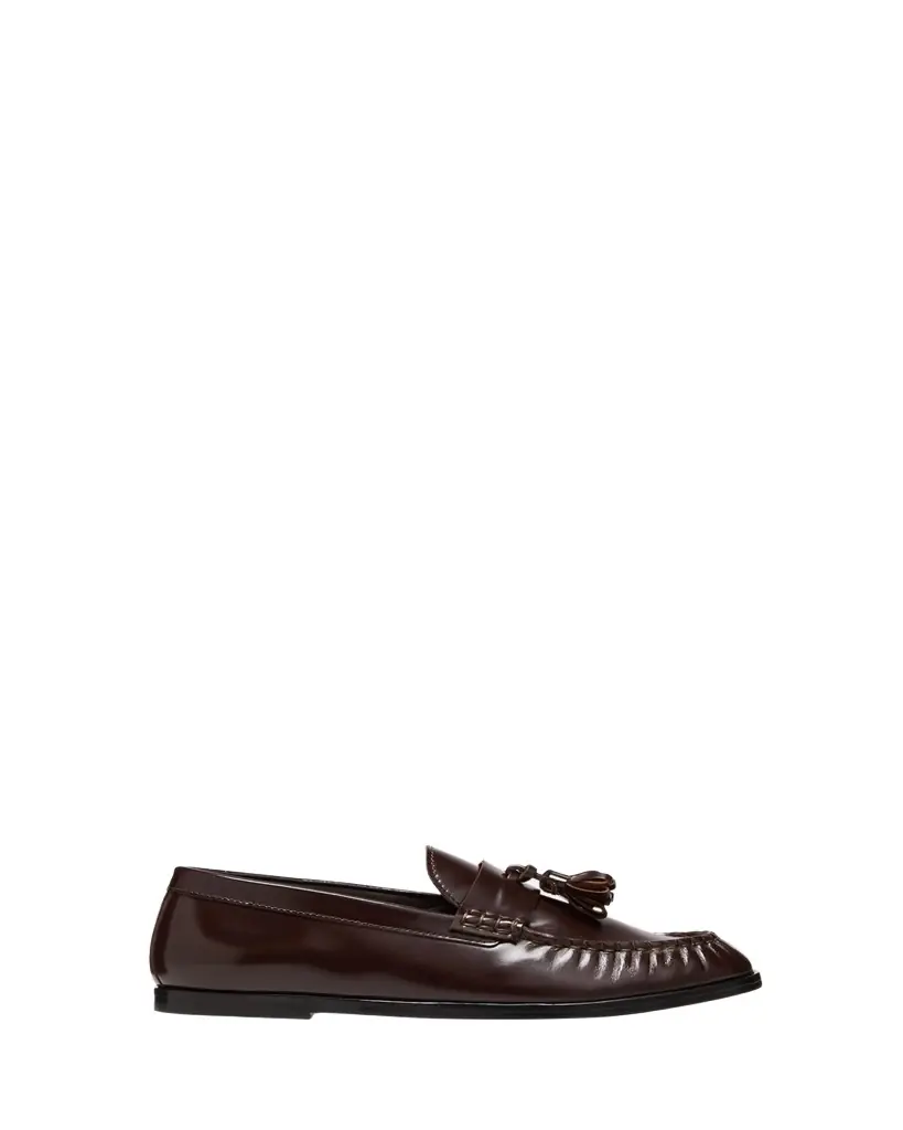 THE ROW Calfskin Tassel Boyfriend Loafers