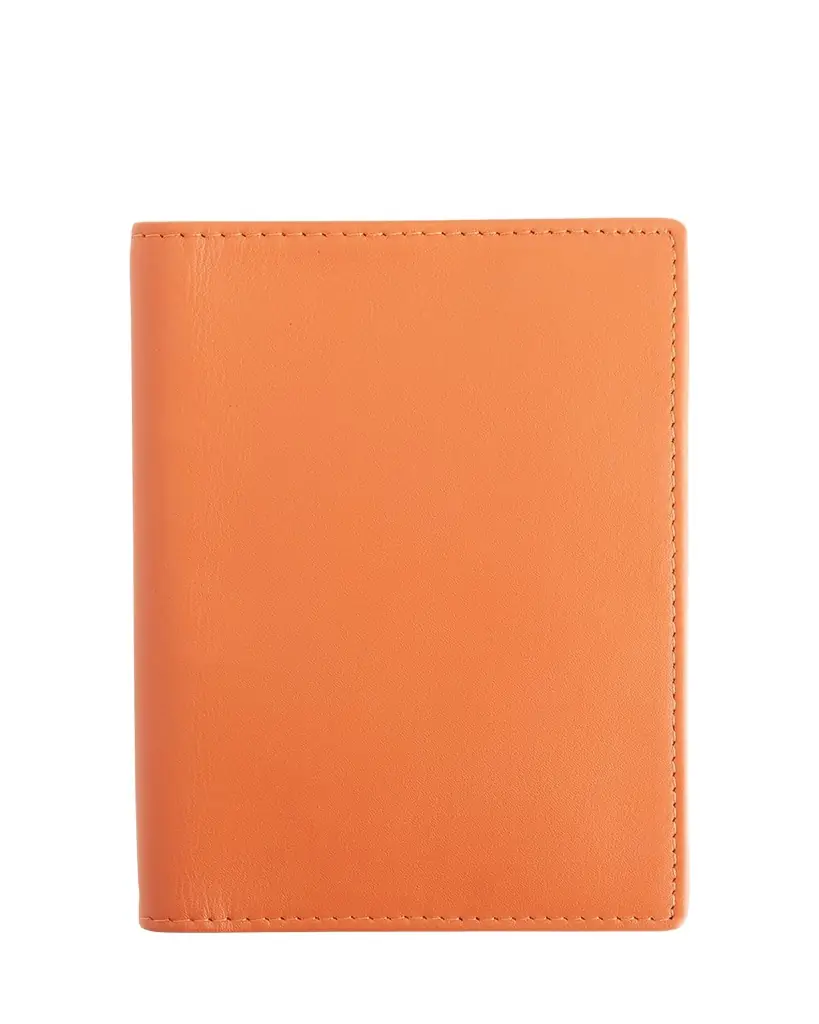 ROYCE New York Personalized Leather RFID-Blocking Passport Wallet with Vaccine Card Pocket