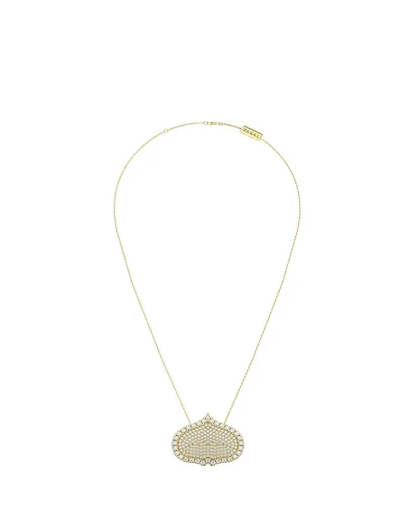 KAMAL Eye Adore Diamond Pave Pendant Necklace, 25mm