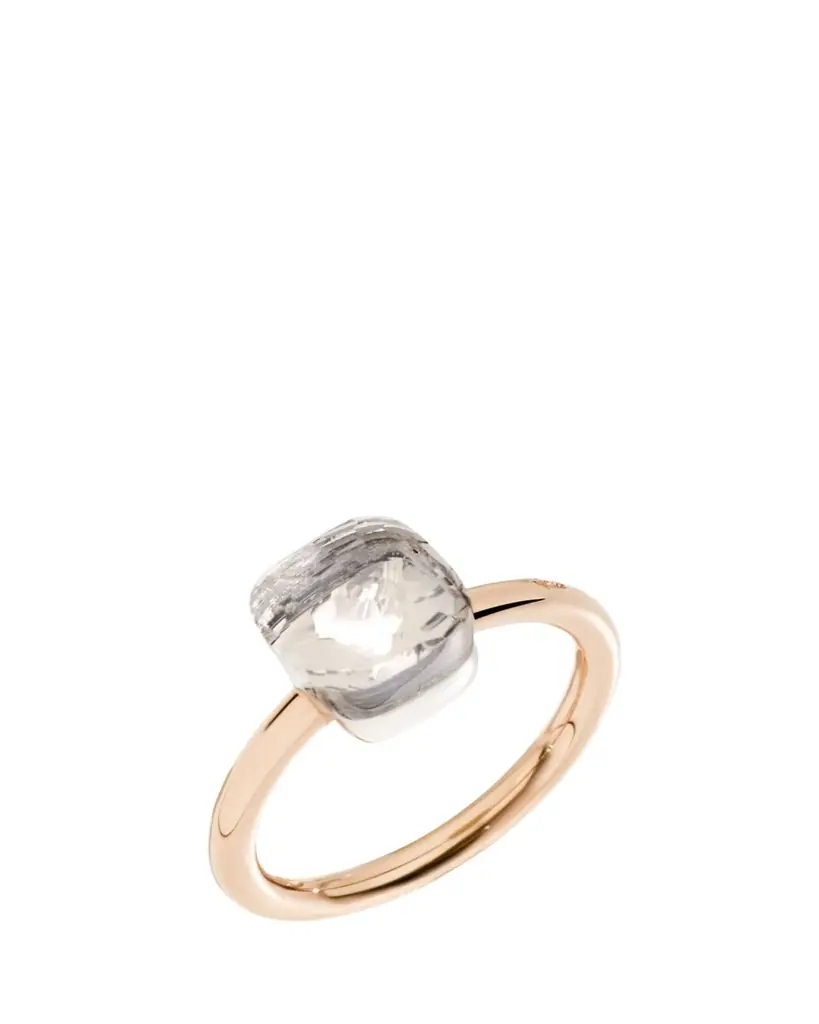 Pomellato Nudo Petite Rose Gold & White Topaz Ring