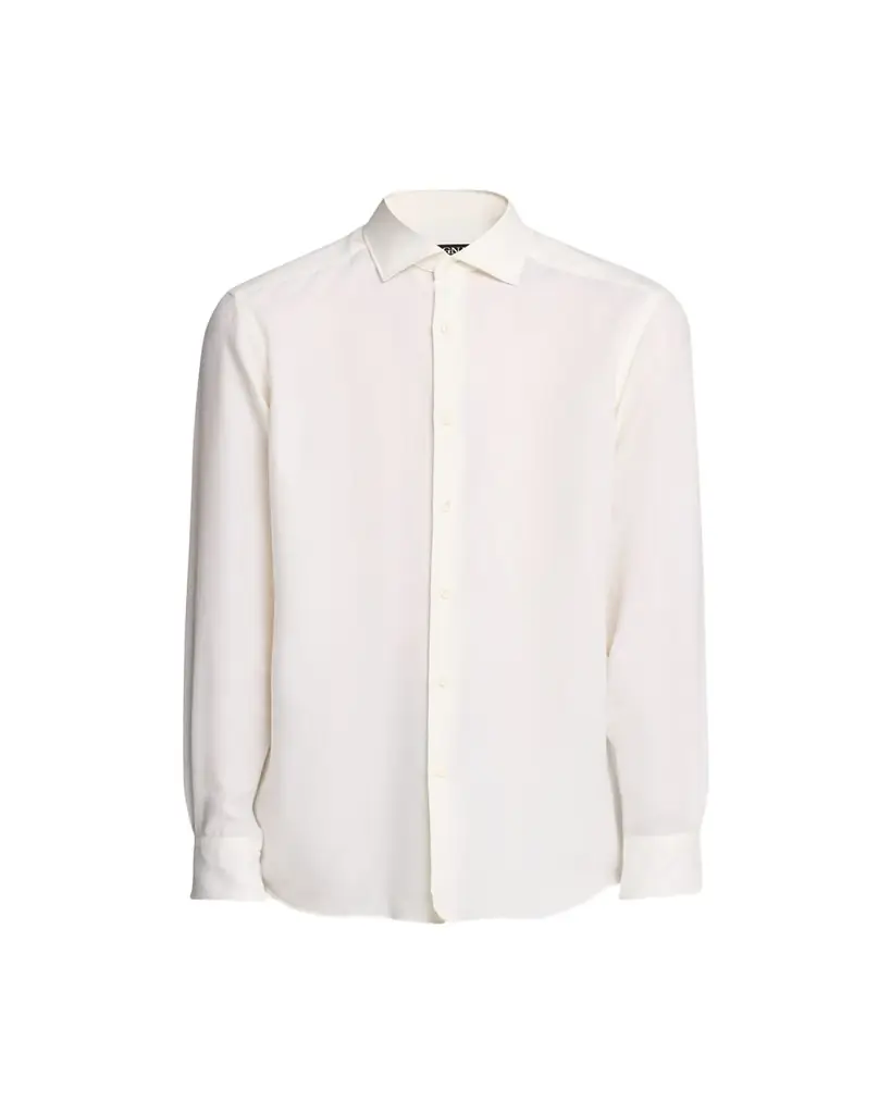 ZEGNA Men's Cotton-Cashmere Cashco Sport Shirt